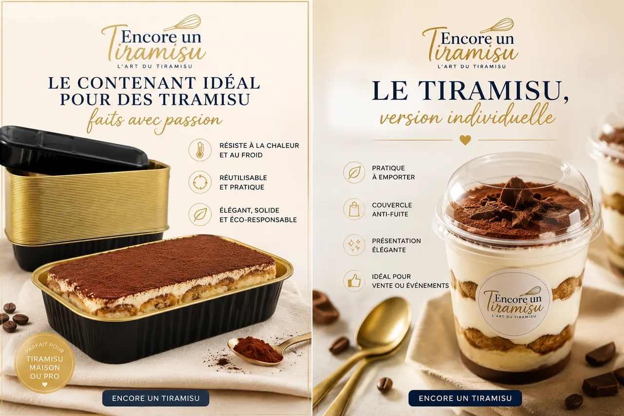 Contenants tiramisu
