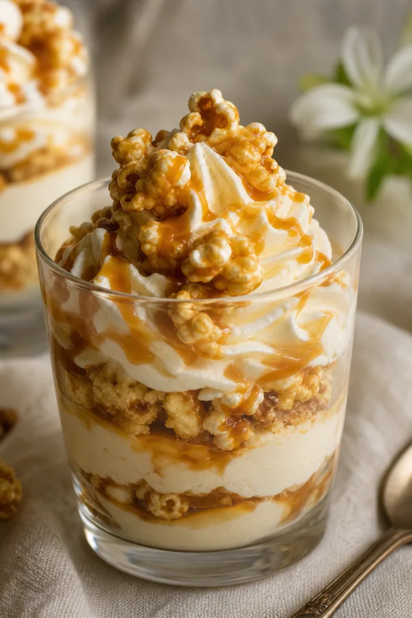 Verrine caramel popcorn